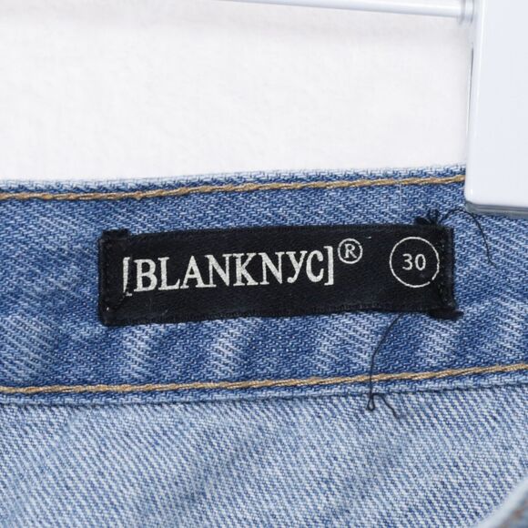 BLANKNYC Distressed High Rise Cutoff Shorts Denim Button Fly Light Wash Sz 30 - Picture 7 of 8